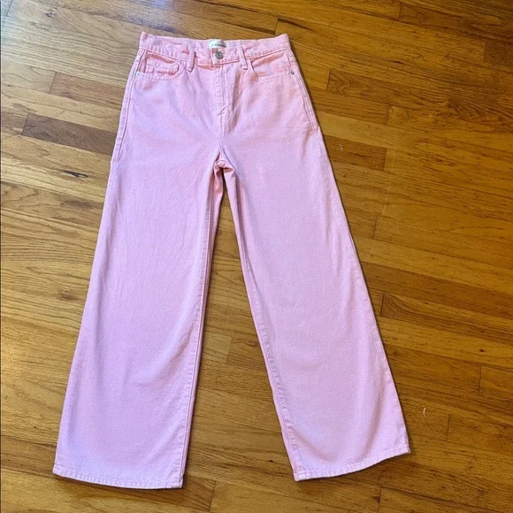 Frame Denim Women's Flare Jeans in Pink - Picture 2 of 12
